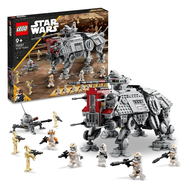 LEGO 75337 Star Wars AT-TE Walker - Bewegliches Spielzeugmodellset mit Mini-Figuren, inklusive 3 Klon-Soldaten, Kampfdroiden und Zwergenspinnen-Droiden