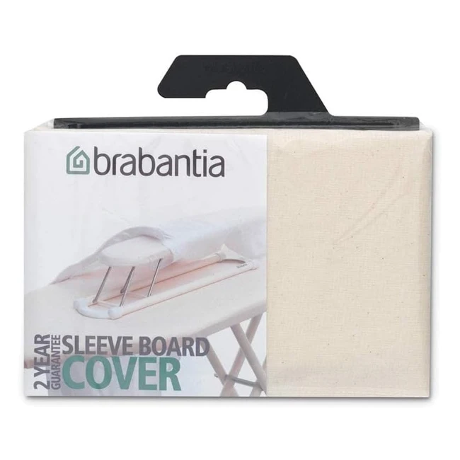 Brabantia 204364 Sleeve Board Cover - Cotton, No Foam - 60 x 10 cm - Ecru