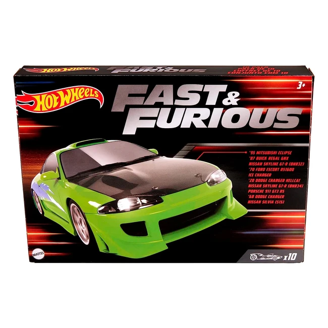 Pack 10 Coches Hot Wheels Fast & Furious - Mattel HNT21