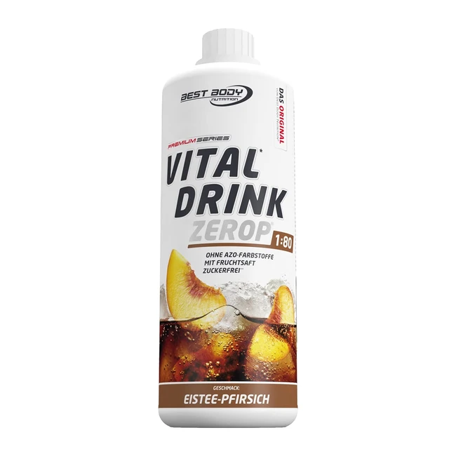 Best Body Nutrition Vital Drink Zerop Iced Tea Peach Konzentrat 1000 ml
