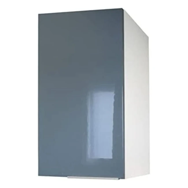Mueble alto de cocina Berlenus CP4HG color gris brillante puerta con mango 40