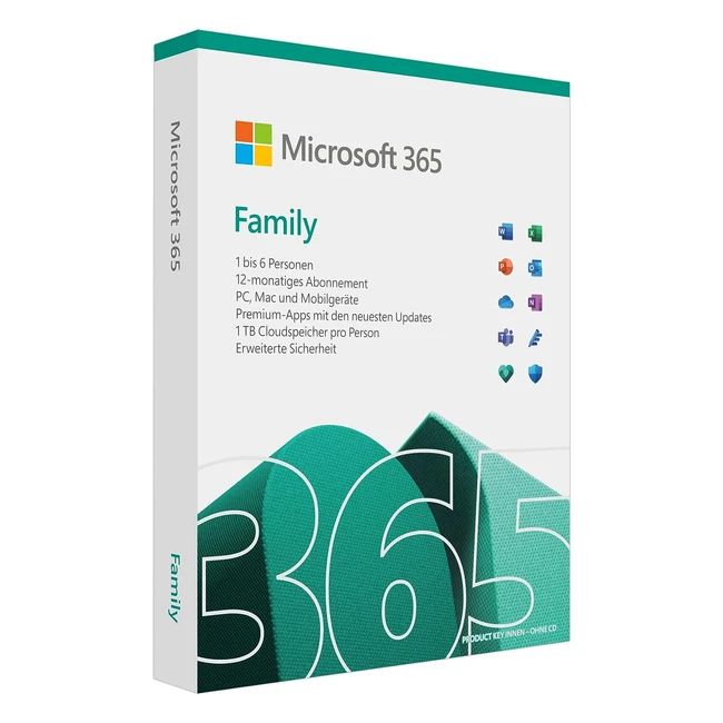 Microsoft 365 Family inkl Microsoft Defender - 6 Nutzer mehrere PCsMacs Tabl