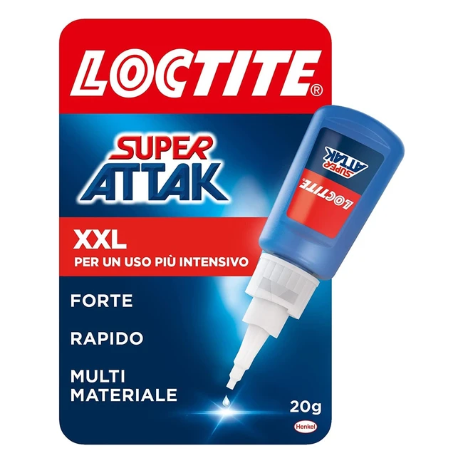 Loctite Super Attak XXL 20g - Colla Liquida Trasparente per Applicazioni Precise