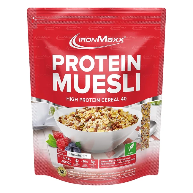 IronMaxx Protein Müsli - Proteinreiches Müsli für Muskelaufbau und Gewichtsverlust