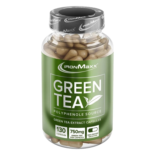 Ironmaxx Green Tea - Hochdosierte Kapseln mit 750 mg pro Kapsel - 2250 mg pro Ta