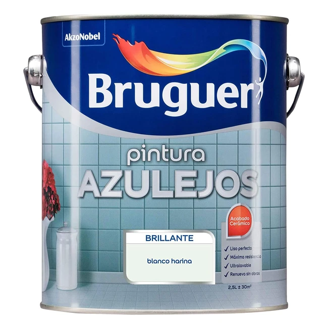 Esmalte Bruguer para Azulejos Blanco Harina 25L - ¡Acabado perfecto y duradero!