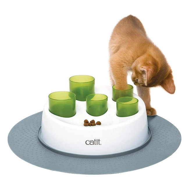 Catit Senses 20 Digger Green - Interactive Cat Toy with Tubes and Stable Base