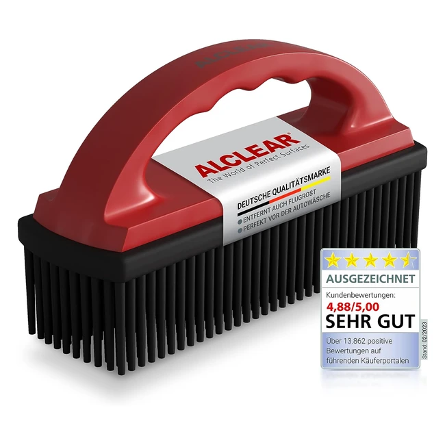 Alclear Reinigungstuch Haarbürste Rot | Entfernt Tierhaare und Schmutz