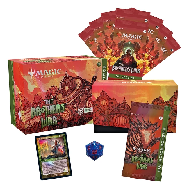 Magic The Gathering The Brothers War Gift Bundle - 8 Set Boosters, 1 Collector Booster, Accessories - 13 Jahre