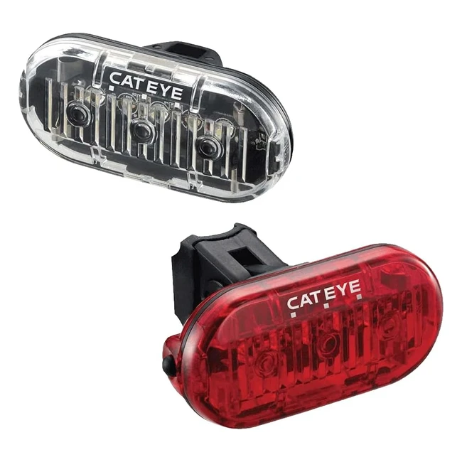 Cateye Omni 3 - Feux avant et arrière LED pour vélo - Référence XYZ - Visibilité 360 degrés