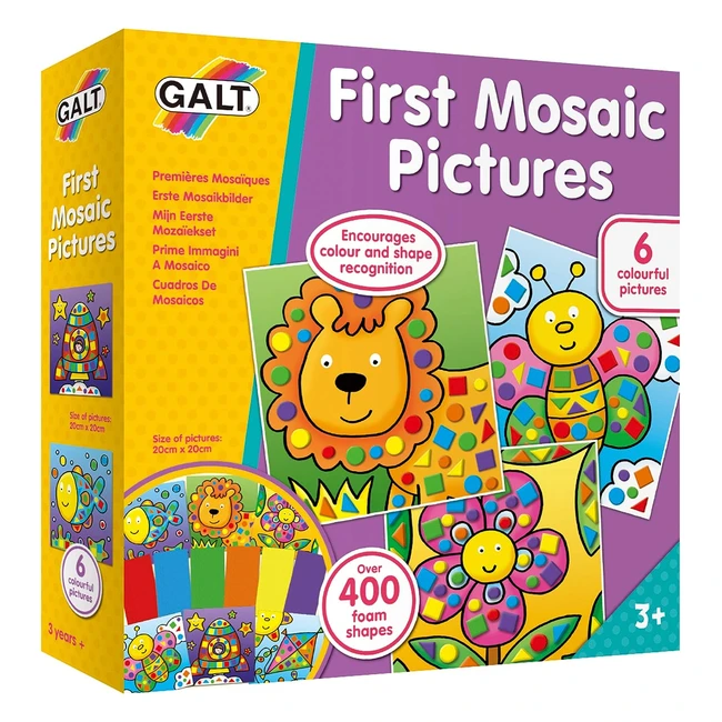 Galt Toys First Mosaic Pictures - Creative Activity Set for Kids Ages 3