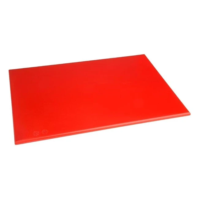 Tabla de Cortar Roja Hygiplas - Alta Densidad - 12x45x30cm