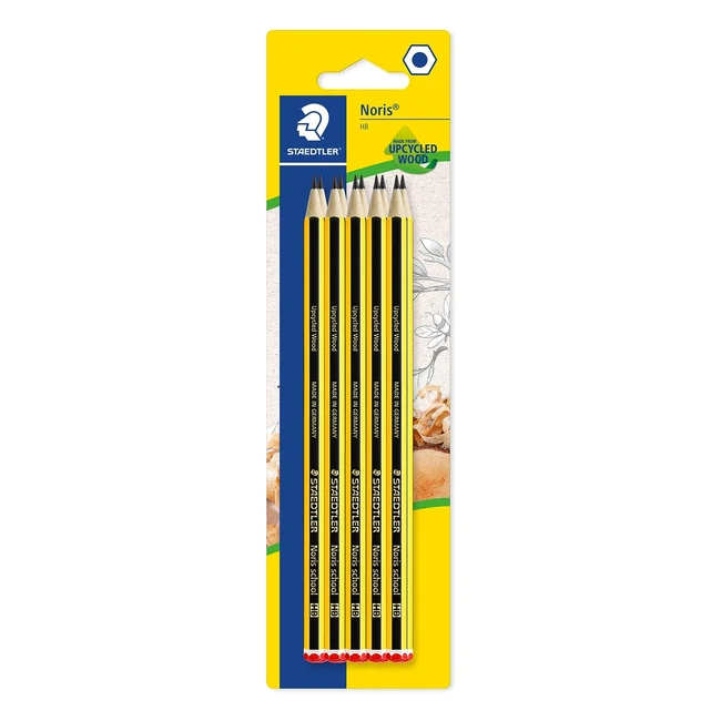 Staedtler 1212 BK10 Noris School Graphite Pencils - HB Degree - Pack of 10 - Black