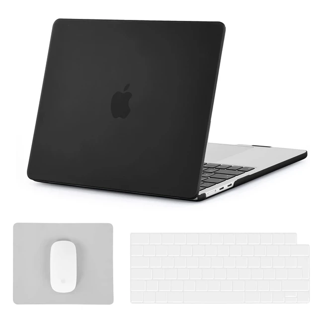 Coque mat compatible avec MacBook Air 2022 - M2 A2681 - Housse de clavier - Tapis de souris - Protection antirayures