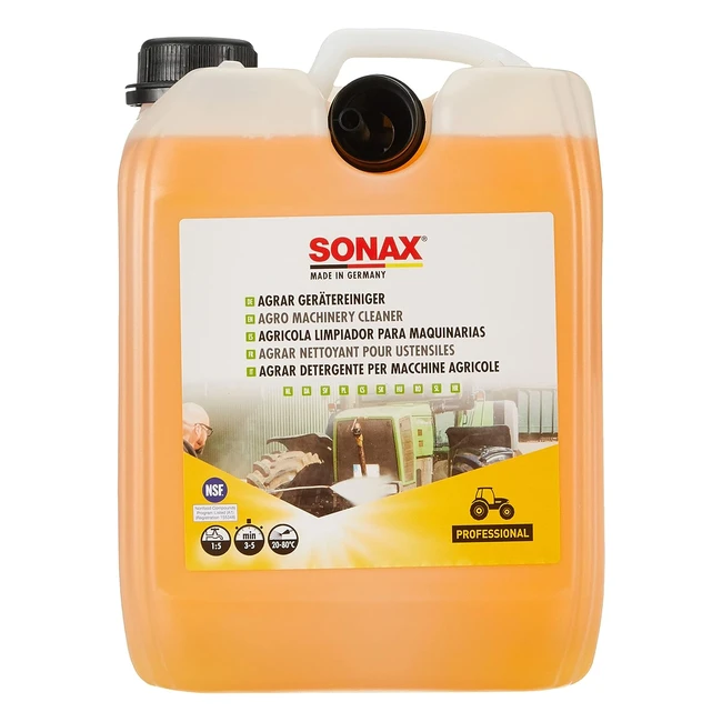 Sonax Agrar Detergente Macchine Agricole Alcalino 5L - Pulizia Mezzi Impianti 