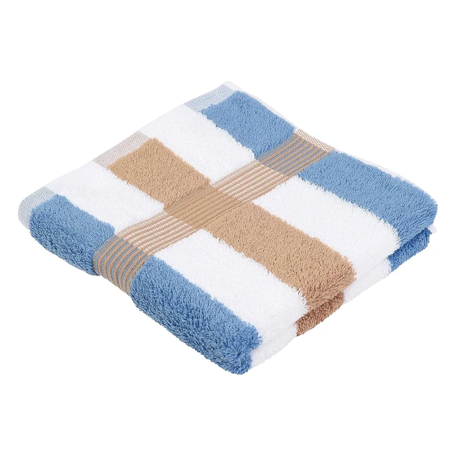 Soft & Absorbent Striped Hand Towels Set of 2 - Gzze New York - 50x100cm