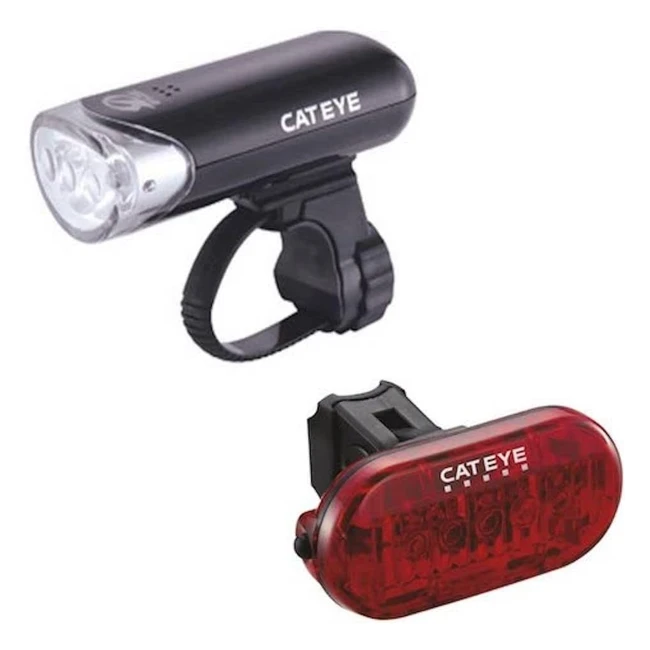Cateye Black EL 135 TL 155 Omni 5 Road Bike Lightset - Illuminate Your Ride!