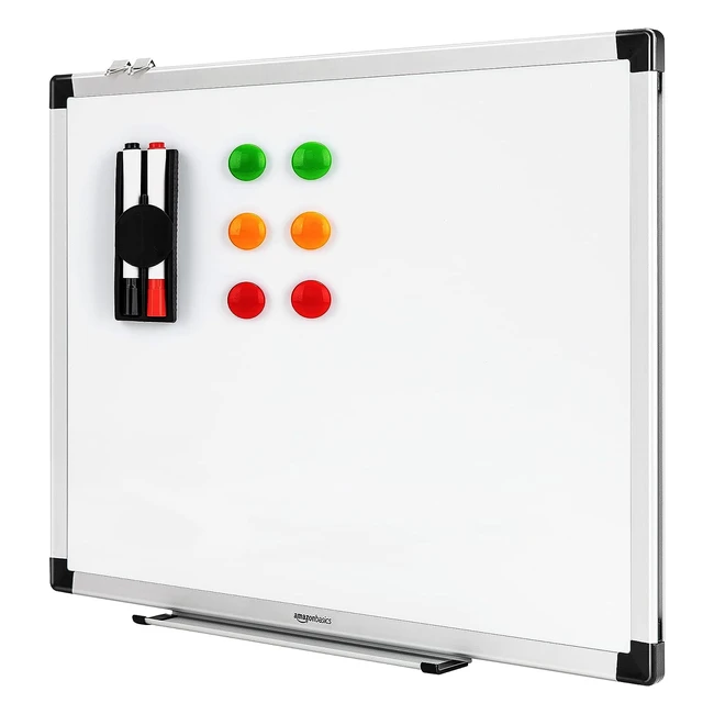 Amazon Basics Magnetisches Whiteboard mit Stifthalter und Aluminiumleisten - Tro