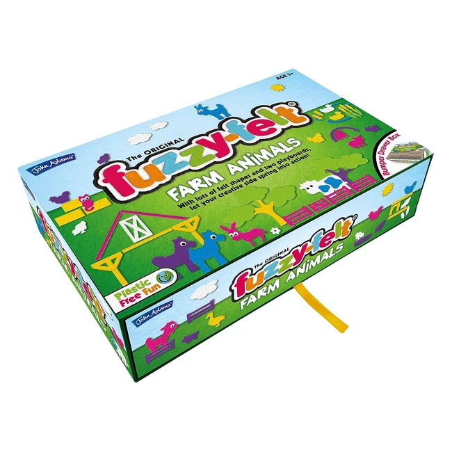John Adams FuzzyFelt Farm Animals - Creative Preschool Toy (Ages 3+)