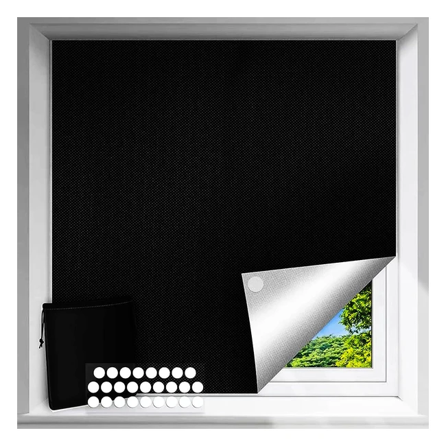 Blackout Blind 300x145cm - Cut to Size, Stick on Window, No Drill - Total Blackout Material