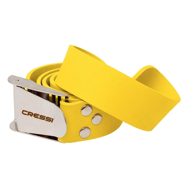 Cressi Unisex Adult Quick Release Elastic Belt - Yellow/Silver - 140cm - Durable & Easy to Use