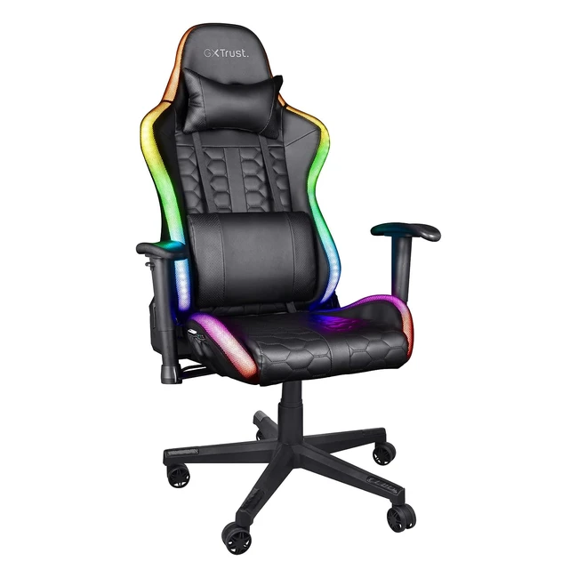 Trust Gaming GXT 716 Rizza Gaming Chair RGB LED 350 Farben Hhenverstellbare Ar