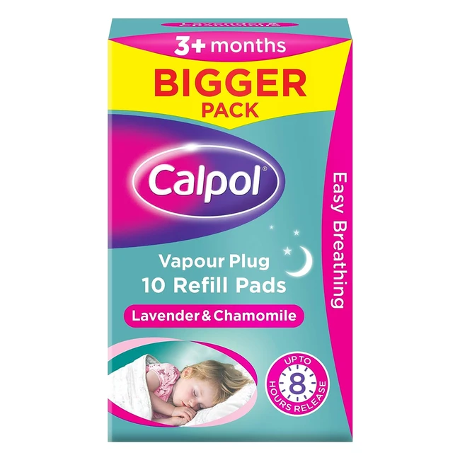 Calpol Vapour Plug XL Refill Pads - 10 Count - Soothing 8 Hour Night Time Comfort