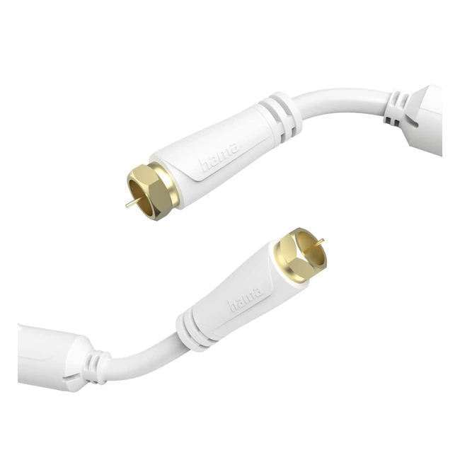 Hama 205251 Satellite Cable 15m - Gold Plated, 100dB, White