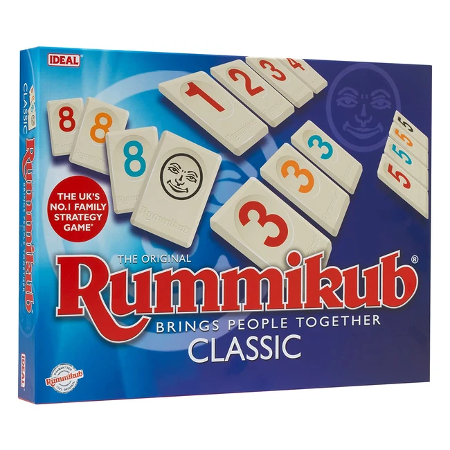 Ideal Rummikub Classic Game - Family Strategy Game for 2-4 Players - Ages 7 - Reference: [Reference Number]