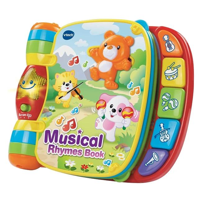 VTech Baby Musical Rhymes Book  2 Modes of Play  Sensory Toy for Language Skil