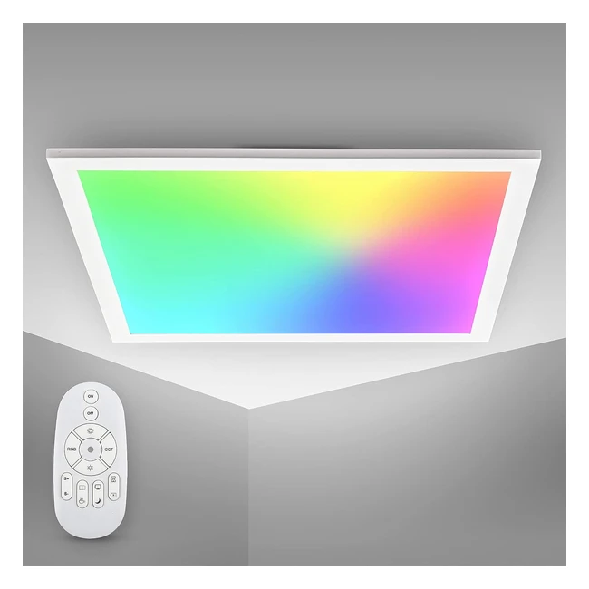 Panel LED regulable bklicht, 7 colores, control remoto, 450x450x42mm