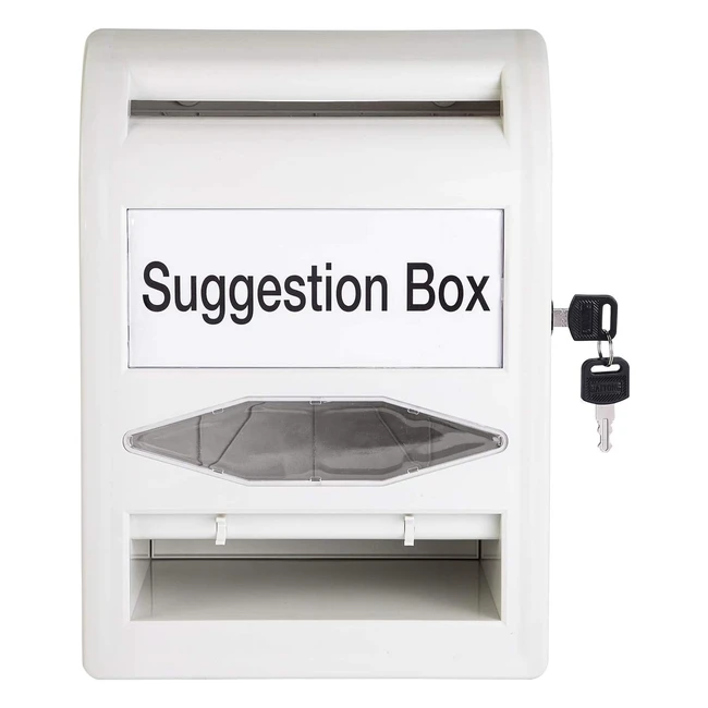 Amazon Basics ABS Ballot Box with Lock - Durable Construction Keyed Entry Vers