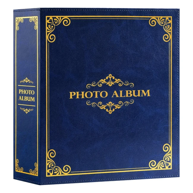 Album Fotografico 10x15 1000 Tasche Grande Tradizionale Finta Pelle Blu