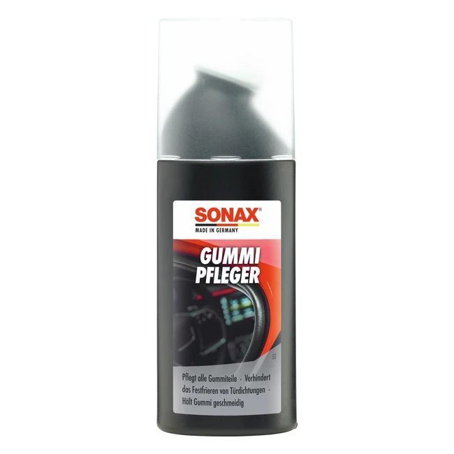 Sonax Gummipfleger mit Schwammapplikator 100ml - Reinigt, pflegt und schützt Gummiteile - ArtNr. 03401000