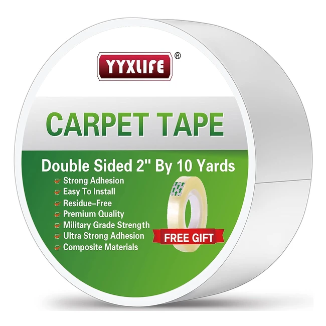 Nastro biadesivo resistente per tappeti YYXLife - Rimozione facile e sicura - 2 