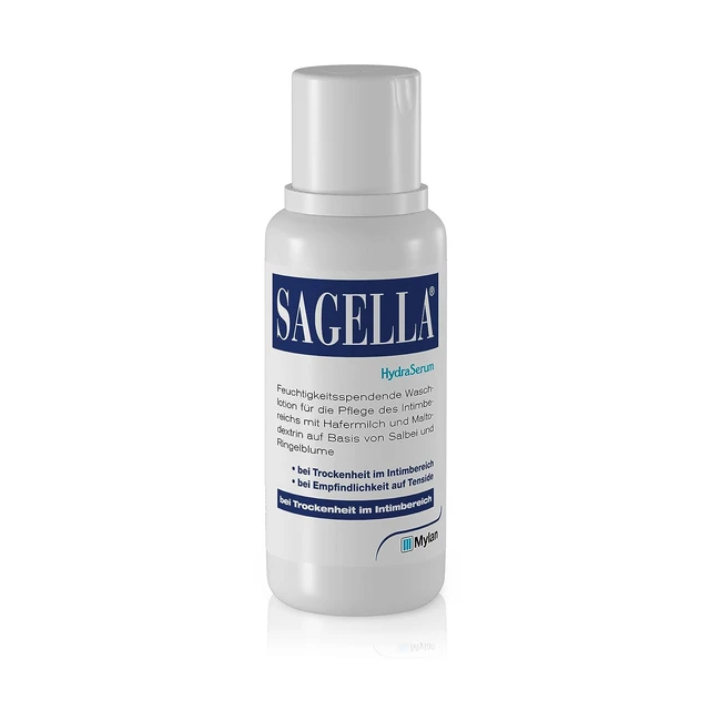 Sagella Hydraserum Feuchtigkeitsspendendes Intimpflegemittel für Intimtrockenheit, sanft für empfindliche Haut, 200 ml