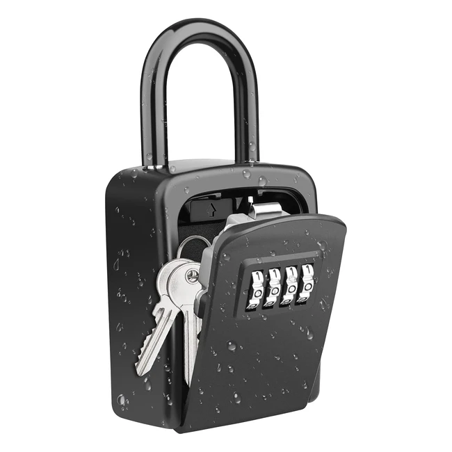 Caja de seguridad para llaves DIYife - Instalación gratuita - Portátil - Impermeable - Con grillete extraíble - Para hogar, oficina, garaje, escuela, Airbnb