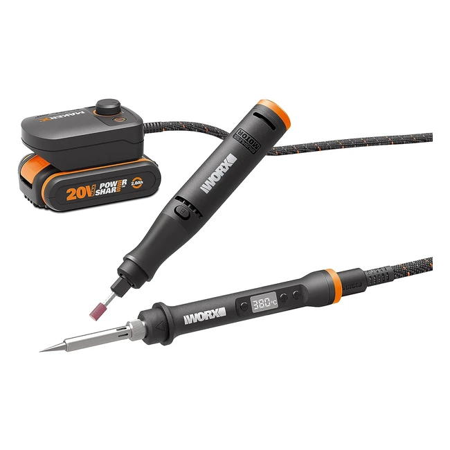 Worx WX988 20V MakerX Combo Kit - Rotary Tool for WoodMetal Crafting