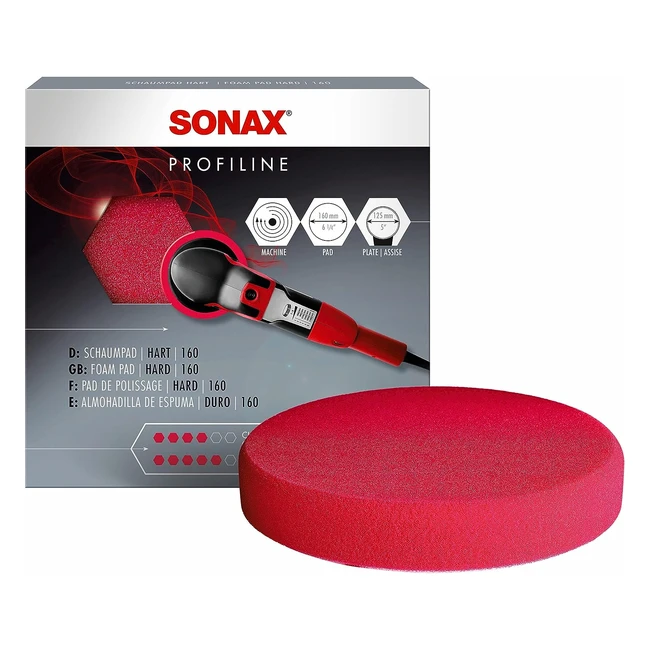 Pad de polissage Sonax Hard 160 - Pour peintures polisseuses - Support 125mm - 