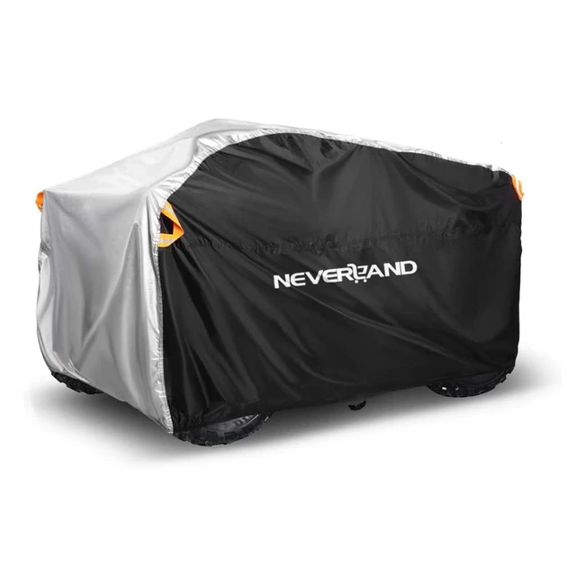 Housse de protection pour quad Neverland 190T - Imperméable, coupe-vent, anti-UV - Noir/Argent