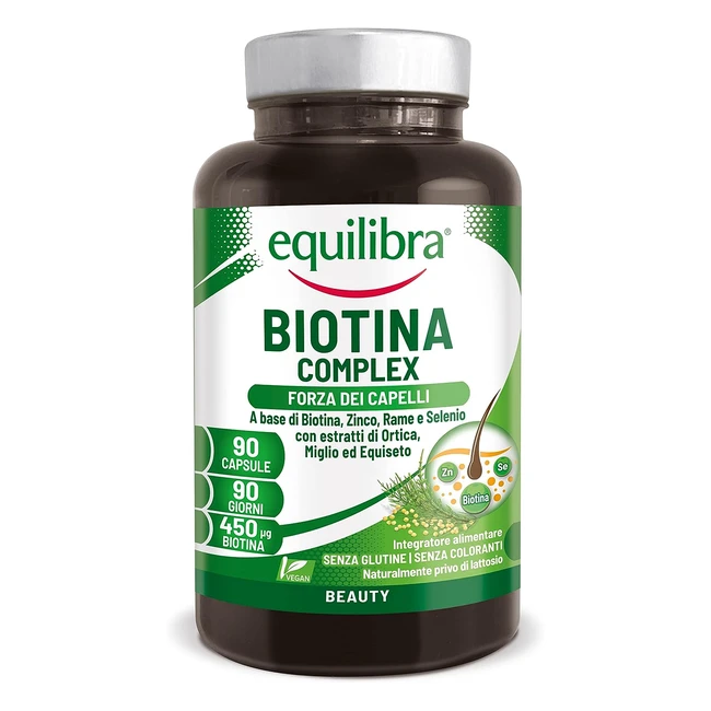 Integratore Alimentare Biotina Complex Equilibra - Capelli e Unghie - 90 Capsule