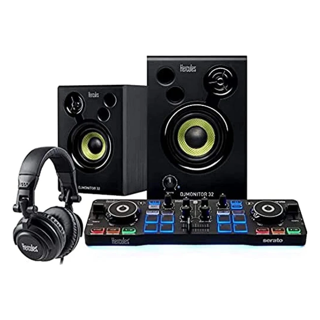 Hercules DJ Party Set DJ Deck - Serato DJ Lite, 2-Deck Controller, DJ Audio Interface