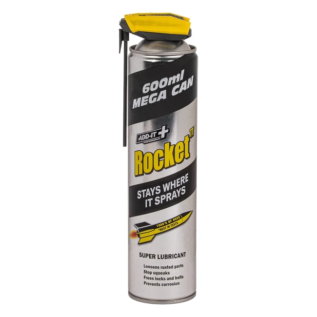 Rocket TT RTS600 Multiuse Super Lubricant WD Spray 600ml - Water Resistant, Anti-Corrosion, Perfect for Winter