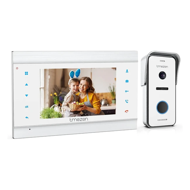 Videoportero Tmezon 1080p con timbre intercomunicador y monitor 7 zoll