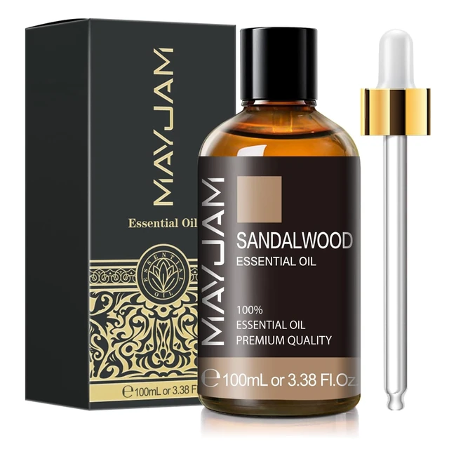Mayjam Sandalwood Essential Oils 100ml - 100 Pure Natural Therapeutic Grade Aro