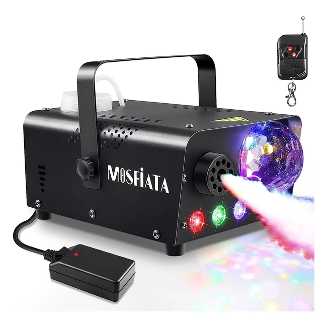 Máquina de Humo Pequeña con Luces de Bola de Discoteca y LEDs RGB - Ideal para Fiestas y Eventos