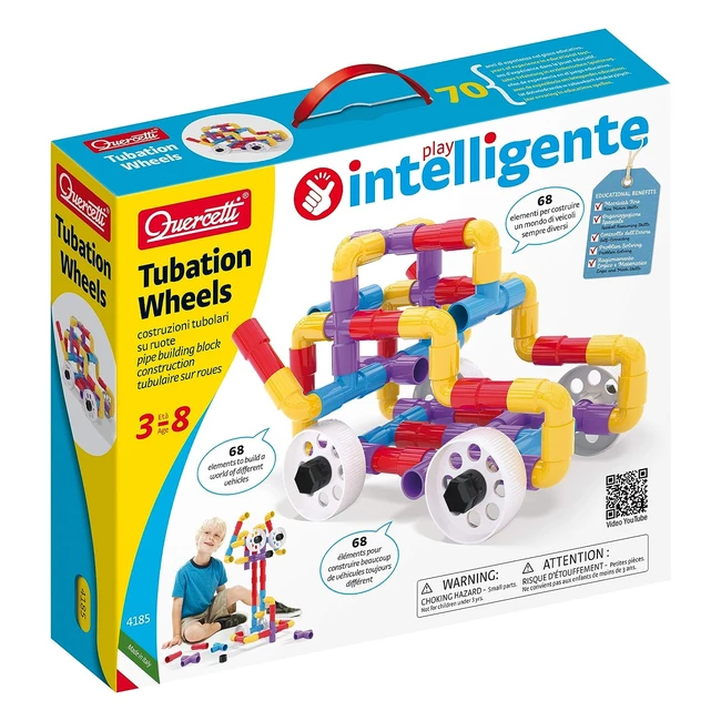 Juguete Quercetti 041857 Tubation Wheels Multicolor - 68 piezas