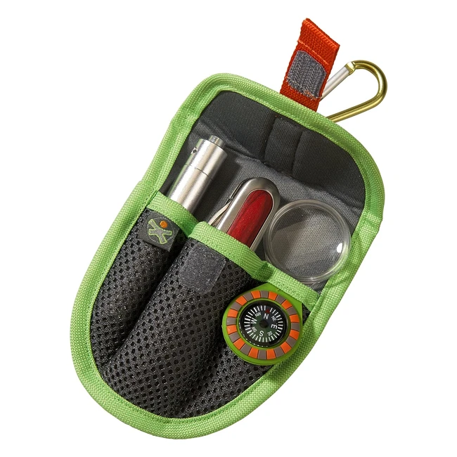 HABA 300319 Terra Kids Entdecker-Tasche mit Taschenmesser, Lupe und Kompass