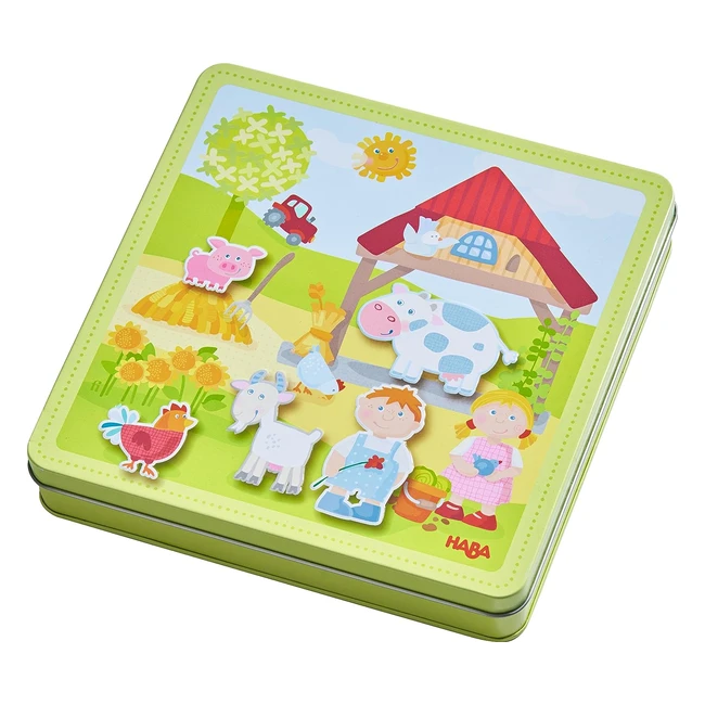 HABA 301951 Magnetspielbox Bauernhof - Abwechslungsreiches Magnetpuzzle für Kinder ab 3 Jahren