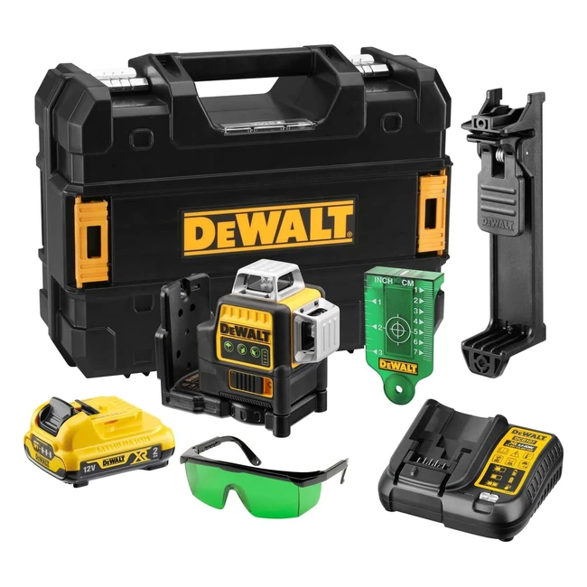 Lser Autonivelante DeWalt DCE089D1GQW 3 Lneas 360 - Set 2 Piezas